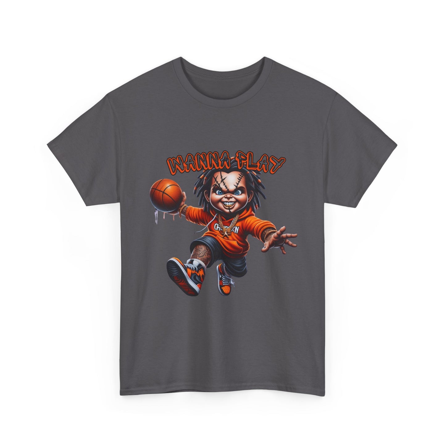 Basketball Graphic Tee, Wanna Play Shirt, Unisex Sports T-Shirt, Perfect for Game Days, Gift for Sports Lovers