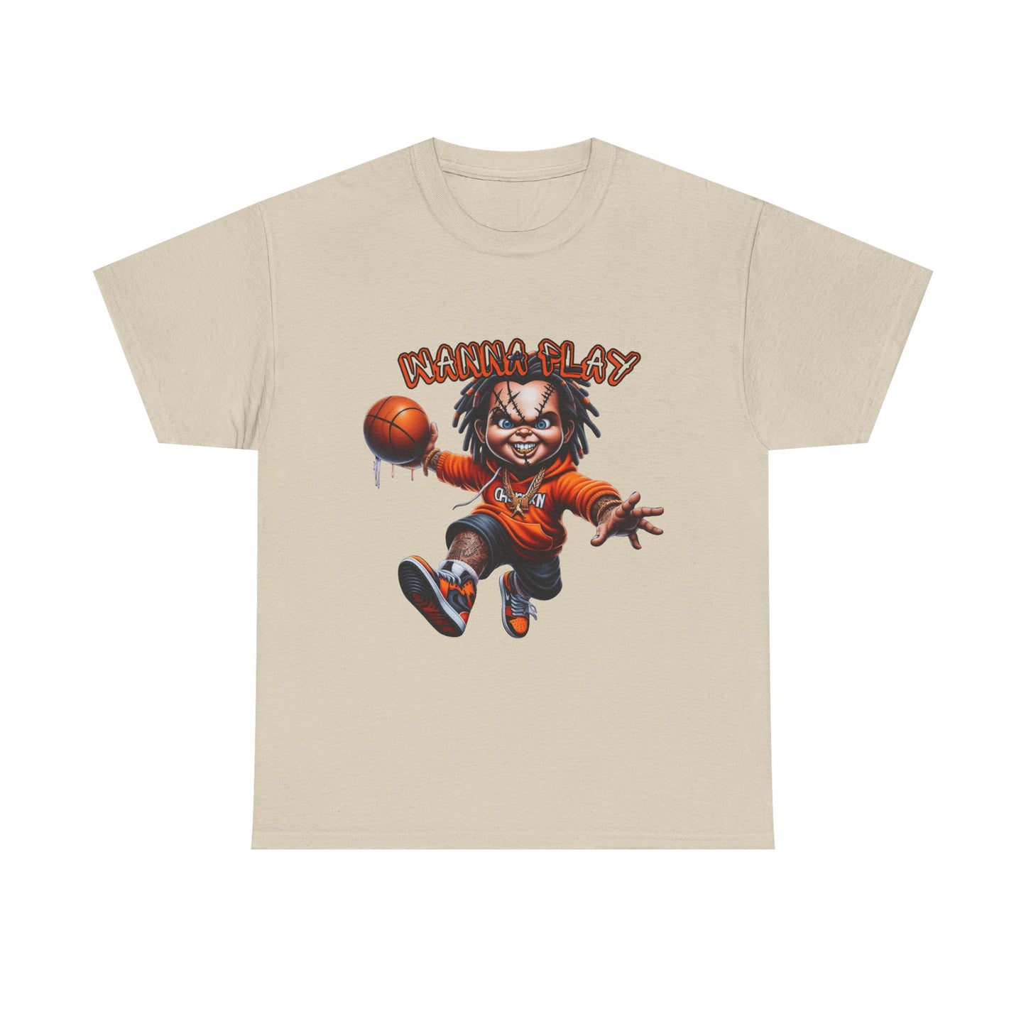 Basketball Graphic Tee, Wanna Play Shirt, Unisex Sports T-Shirt, Perfect for Game Days, Gift for Sports Lovers