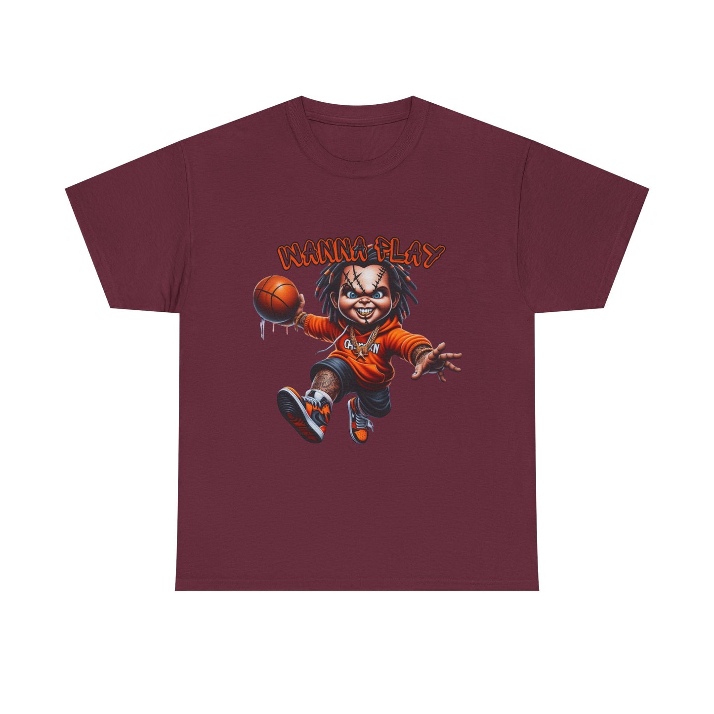 Basketball Graphic Tee, Wanna Play Shirt, Unisex Sports T-Shirt, Perfect for Game Days, Gift for Sports Lovers