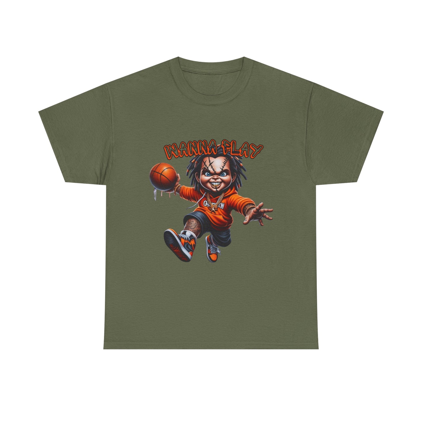 Basketball Graphic Tee, Wanna Play Shirt, Unisex Sports T-Shirt, Perfect for Game Days, Gift for Sports Lovers