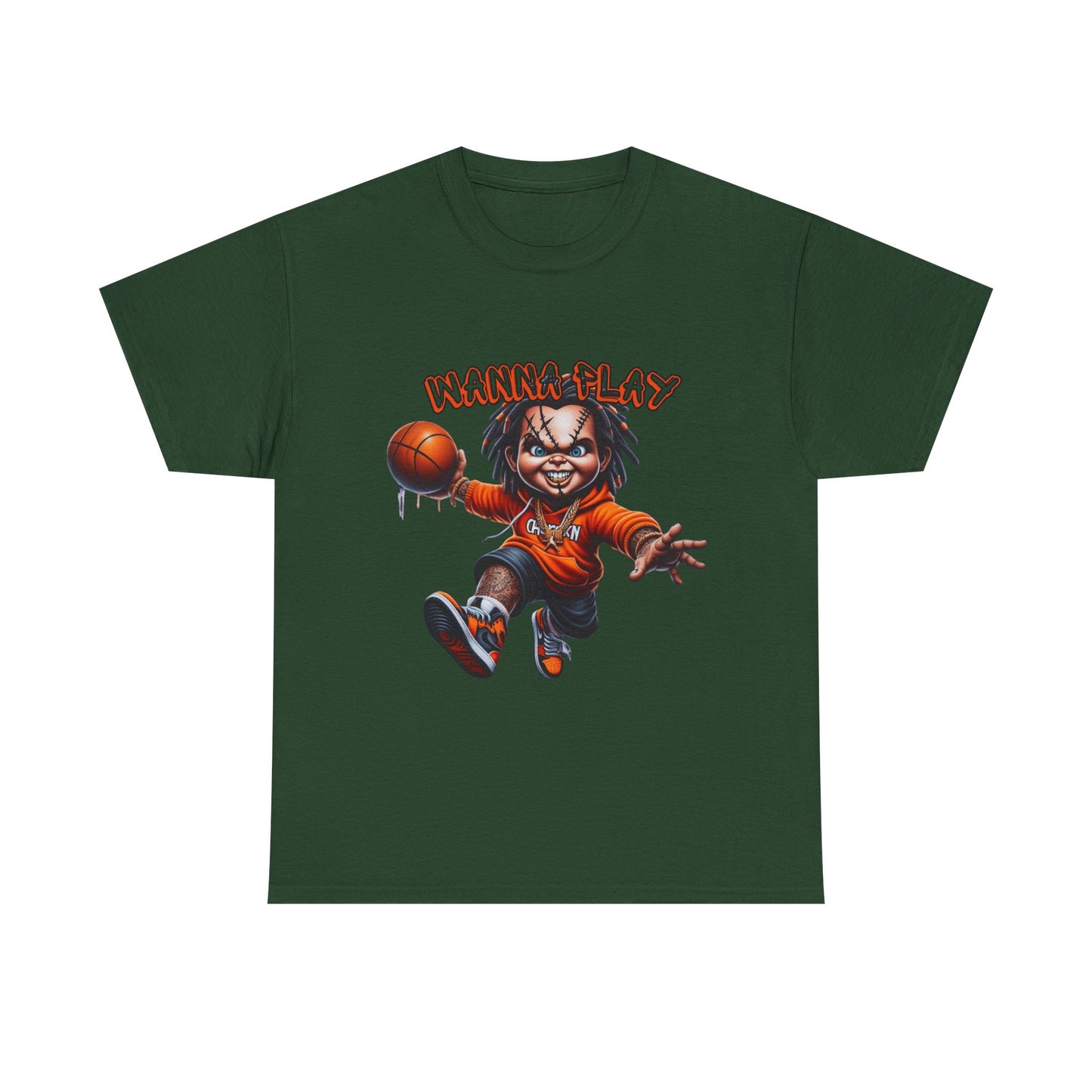 Basketball Graphic Tee, Wanna Play Shirt, Unisex Sports T-Shirt, Perfect for Game Days, Gift for Sports Lovers