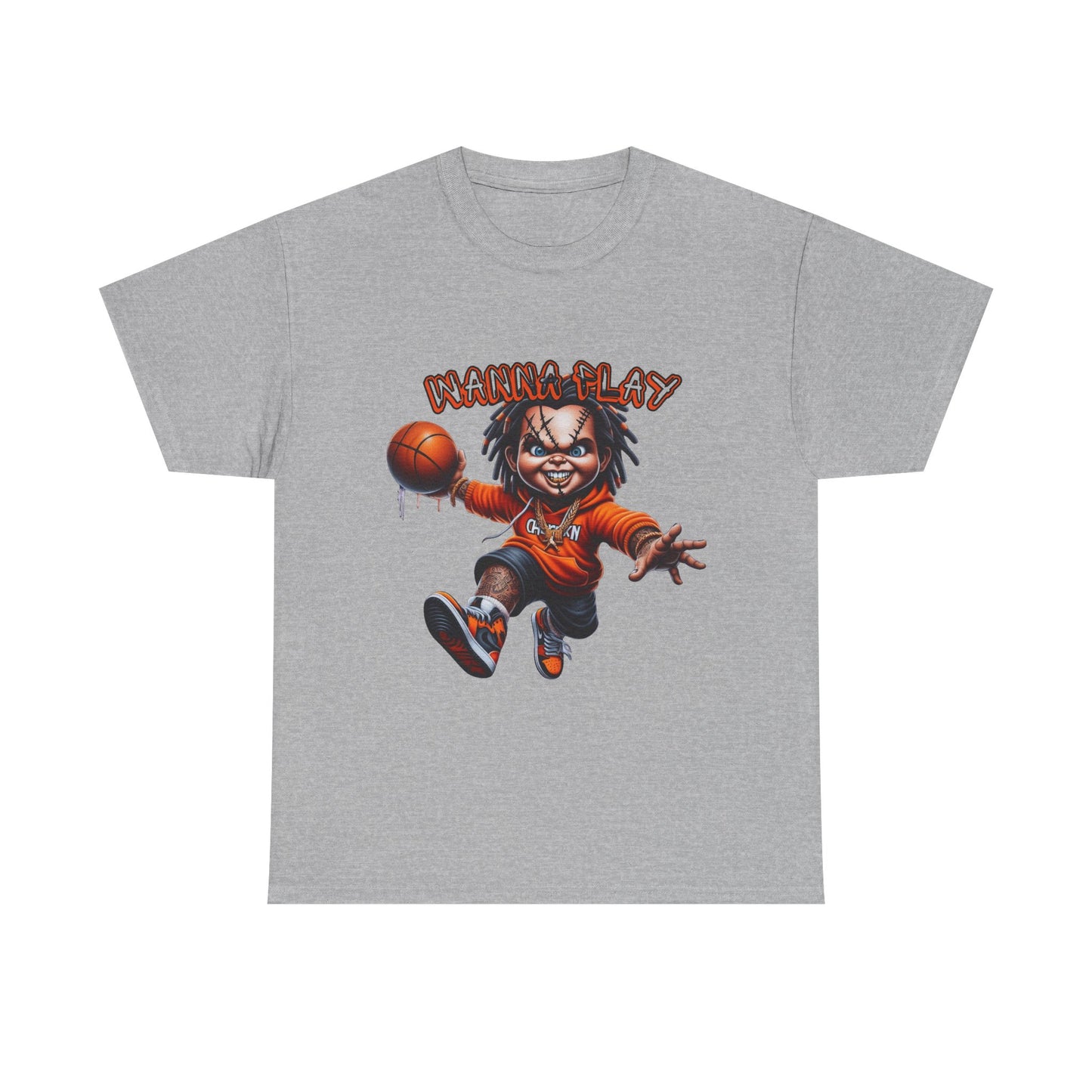 Basketball Graphic Tee, Wanna Play Shirt, Unisex Sports T-Shirt, Perfect for Game Days, Gift for Sports Lovers