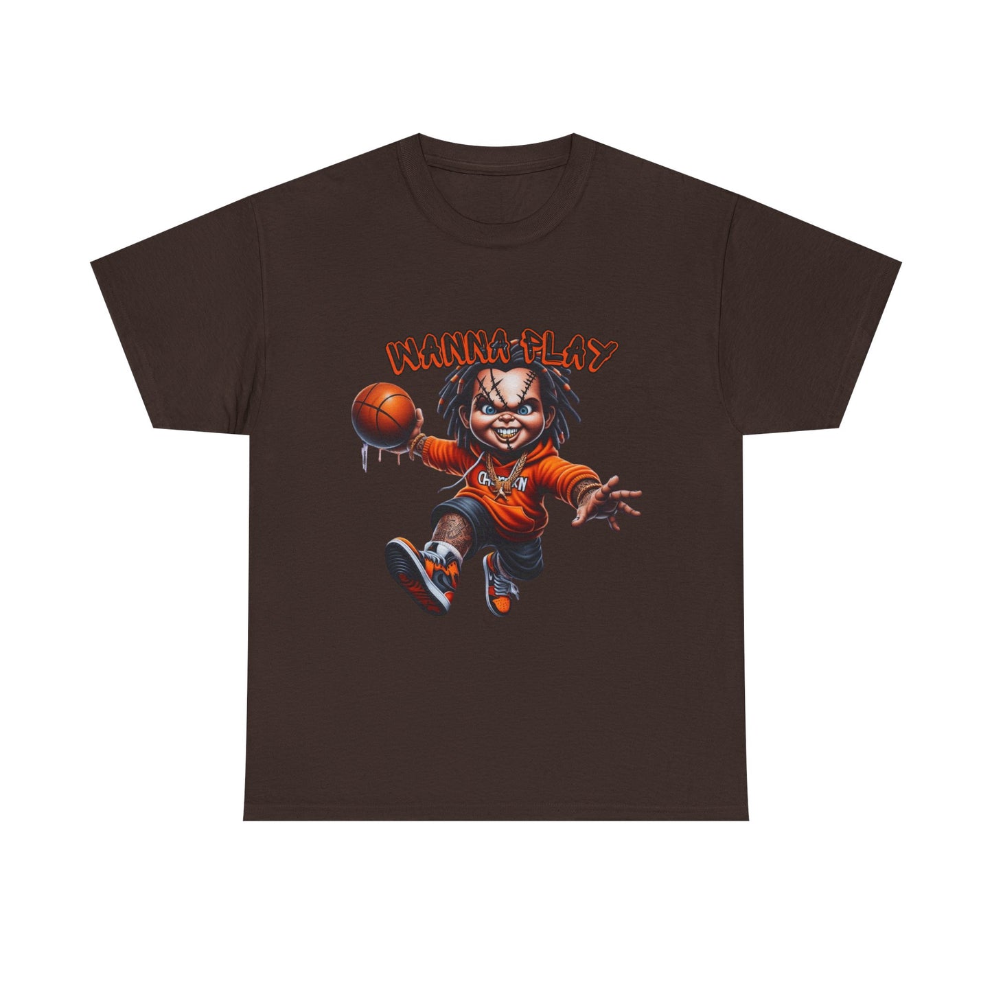 Basketball Graphic Tee, Wanna Play Shirt, Unisex Sports T-Shirt, Perfect for Game Days, Gift for Sports Lovers