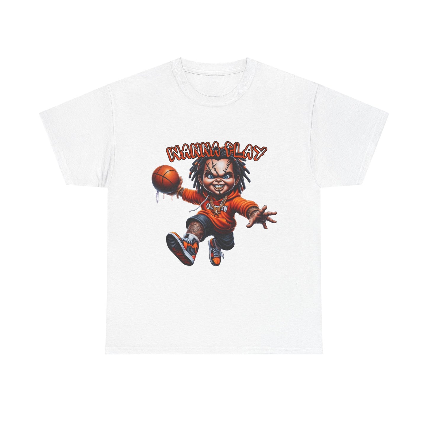 Basketball Graphic Tee, Wanna Play Shirt, Unisex Sports T-Shirt, Perfect for Game Days, Gift for Sports Lovers