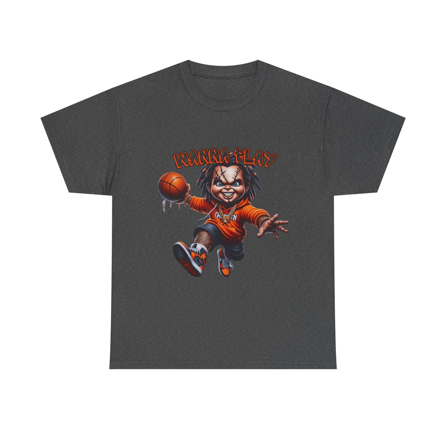 Basketball Graphic Tee, Wanna Play Shirt, Unisex Sports T-Shirt, Perfect for Game Days, Gift for Sports Lovers