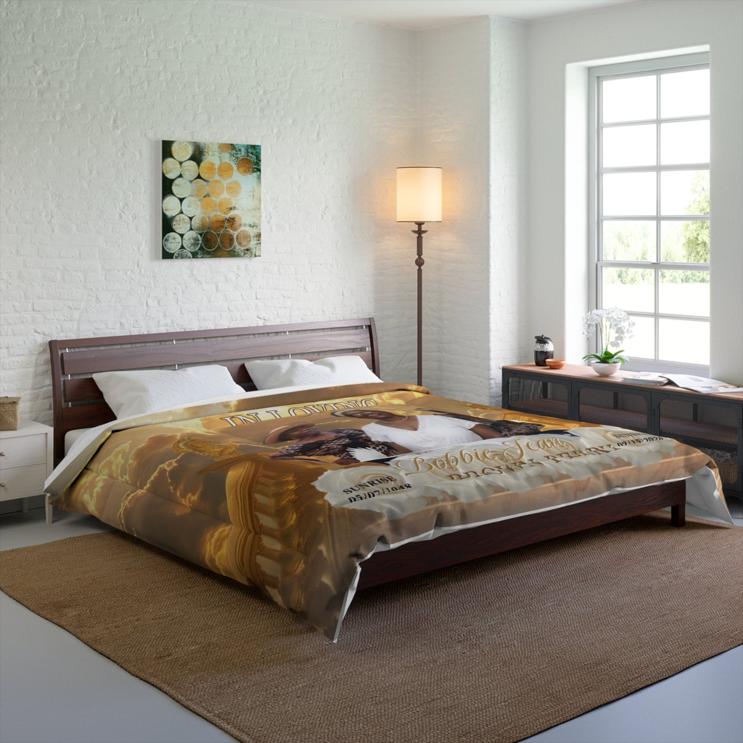 In Loving Memory Memorial Comforter – Personalized Funeral Tribute Blanket