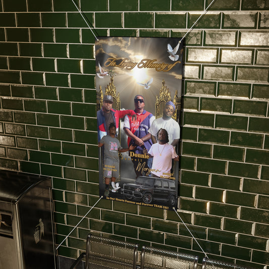 Memorial Photo Banner — "In Loving Memory" Tribute Poster